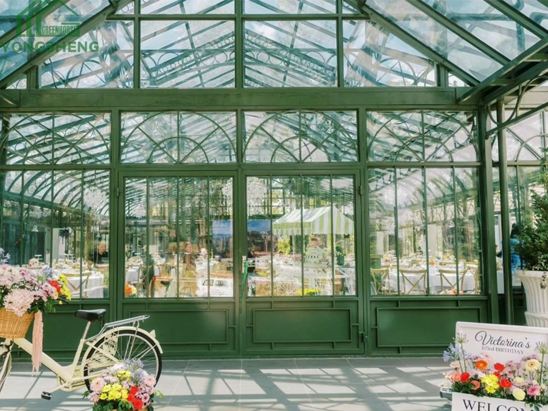 glass greenhouse,large greenhouse,greenhouse wedding